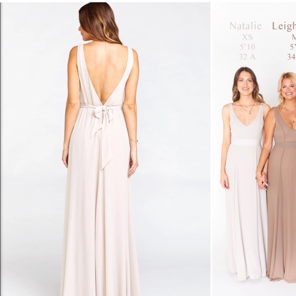 Show Me Your MuMu Jenn Maxi Dress Show Me the Ring Crisp XS NWT Bridesmaid Gown - Picture 5 of 11